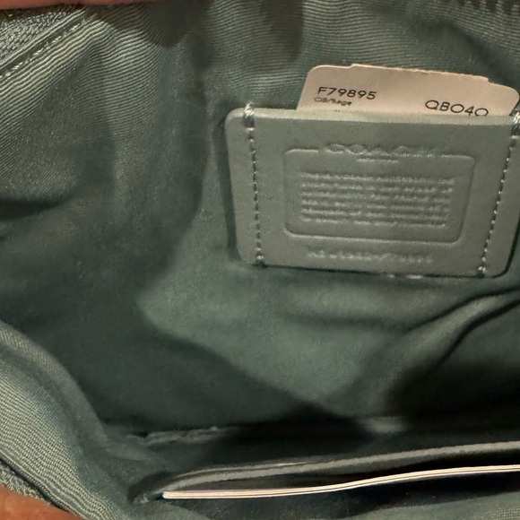Coach Teal Leather Wristlet - Picture 2 of 2